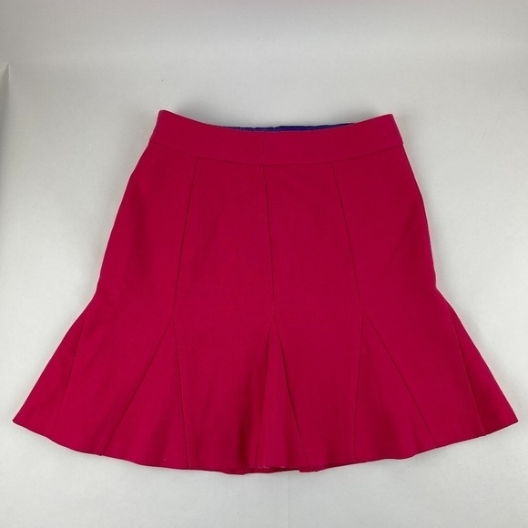 Banana Republic Skirt Womens Size 4 Pink Ruffled Zipper - Picture 1 of 8